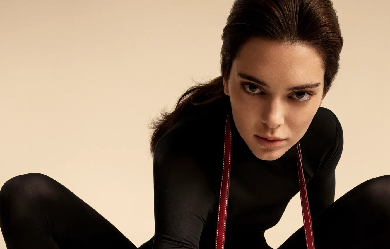 Photo wallpaper look, girl, pose, model, lips, Kendall Jenner