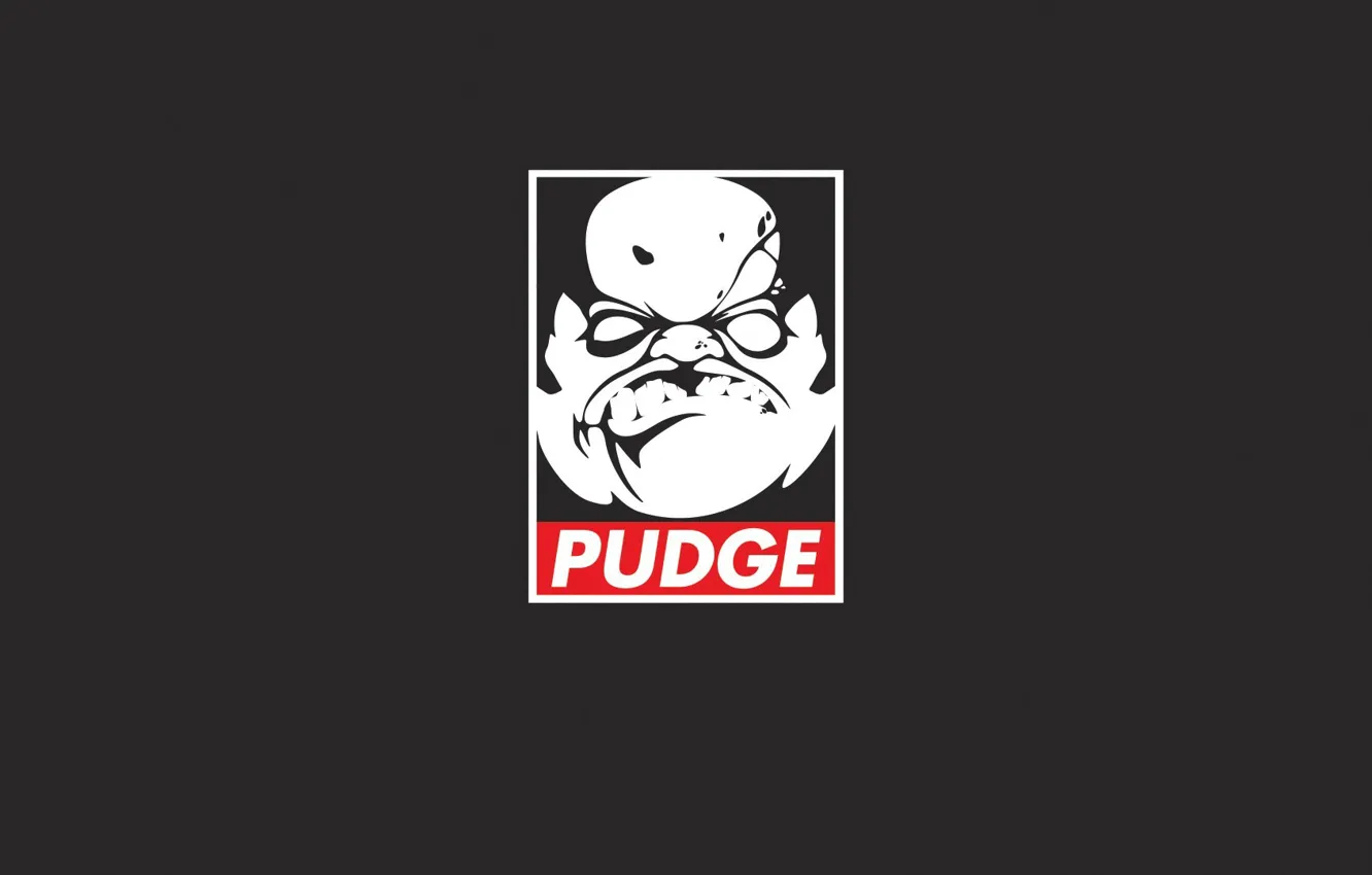 Photo wallpaper minimalism, poster, Valve, DotA 2, dota 2, butcher, Pudge, pudge