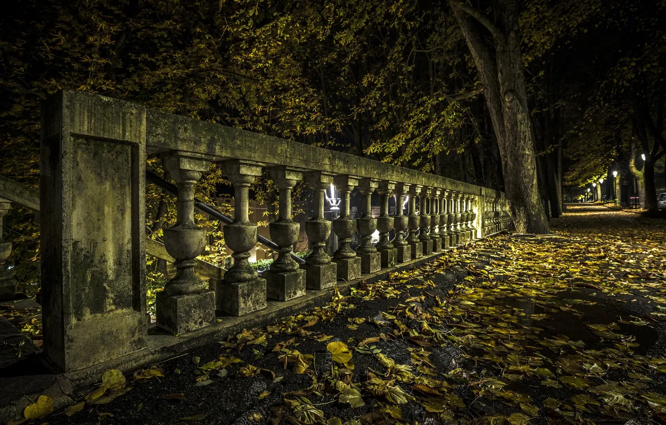 Photo wallpaper autumn, the city, street