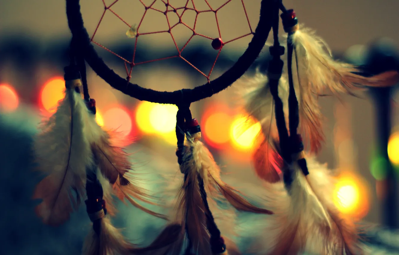 Photo wallpaper feathers, amulet, Dreamcatcher, Dreamcatcher, Talisman