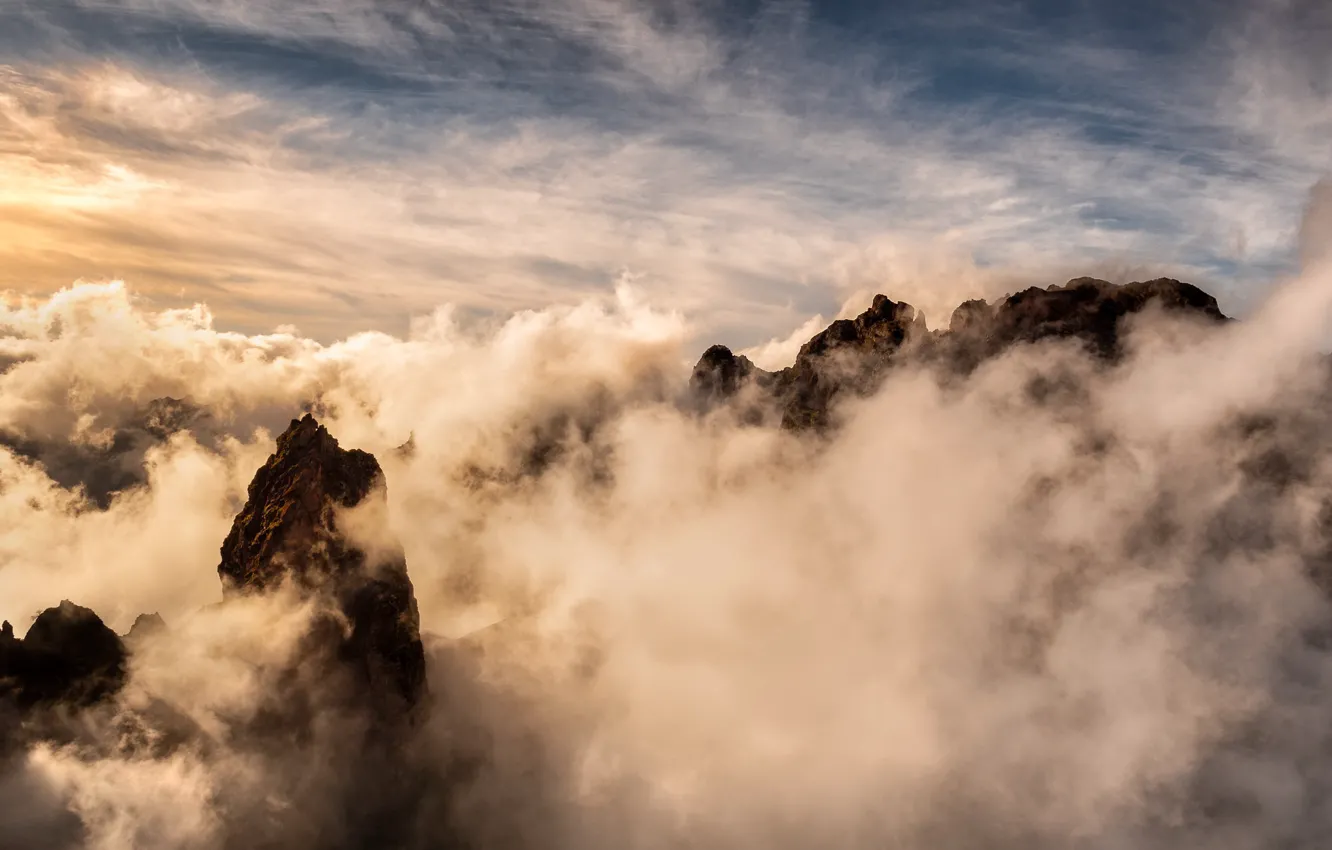 Photo wallpaper clouds, Portugal, Madeira