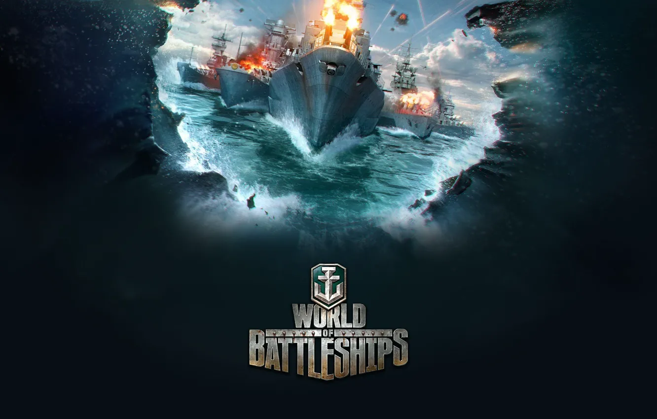 Photo wallpaper sea, the game, ship, game, World fo Battleships