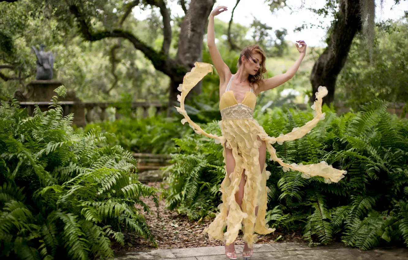 Photo wallpaper girl, pose, background