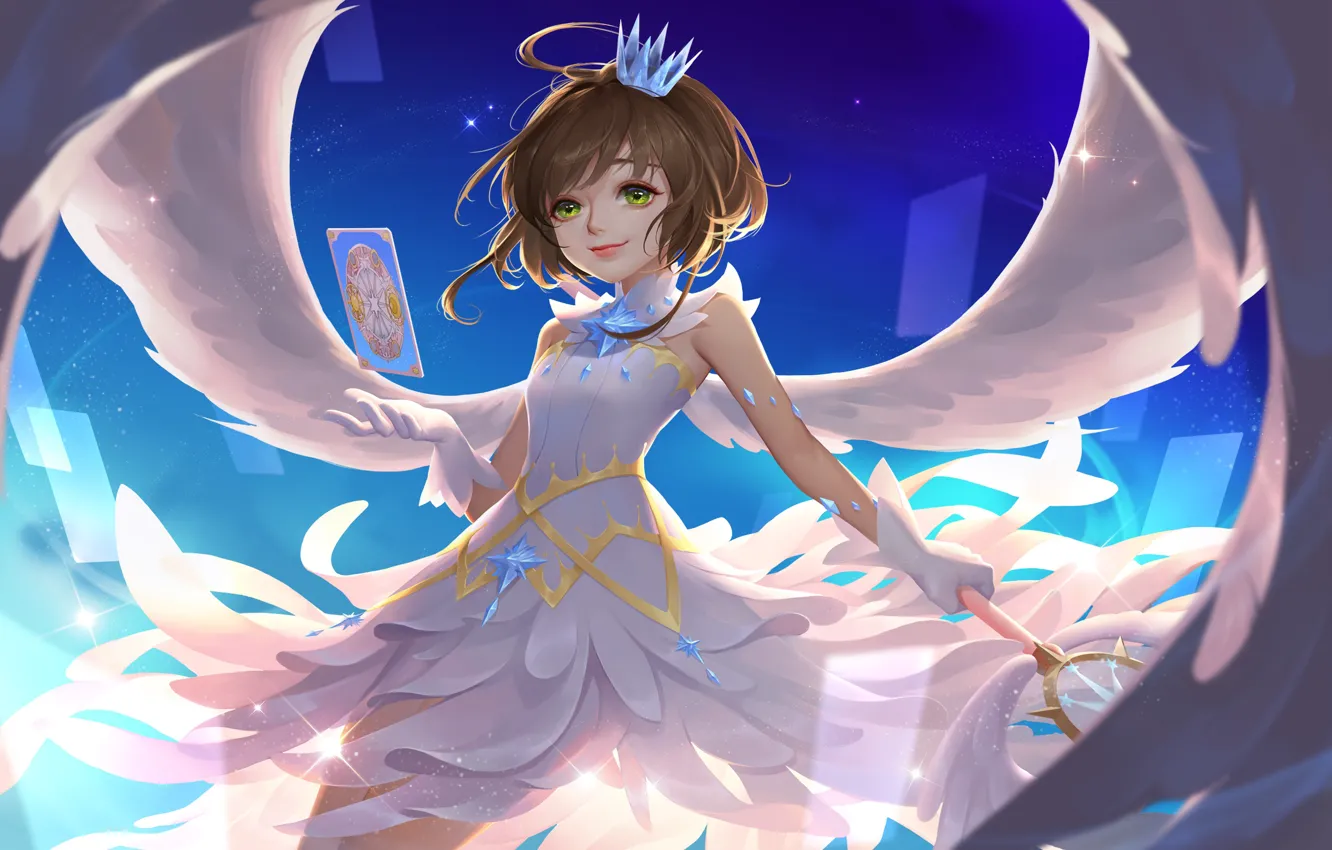 Photo wallpaper girl, angel, Card Captor Sakura, Sakura - collector cards