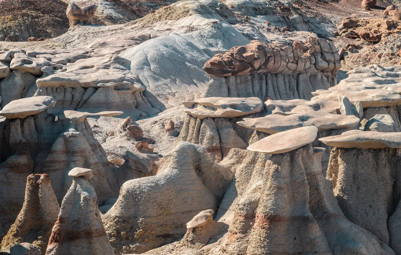 Photo wallpaper mountains, rocks, desert