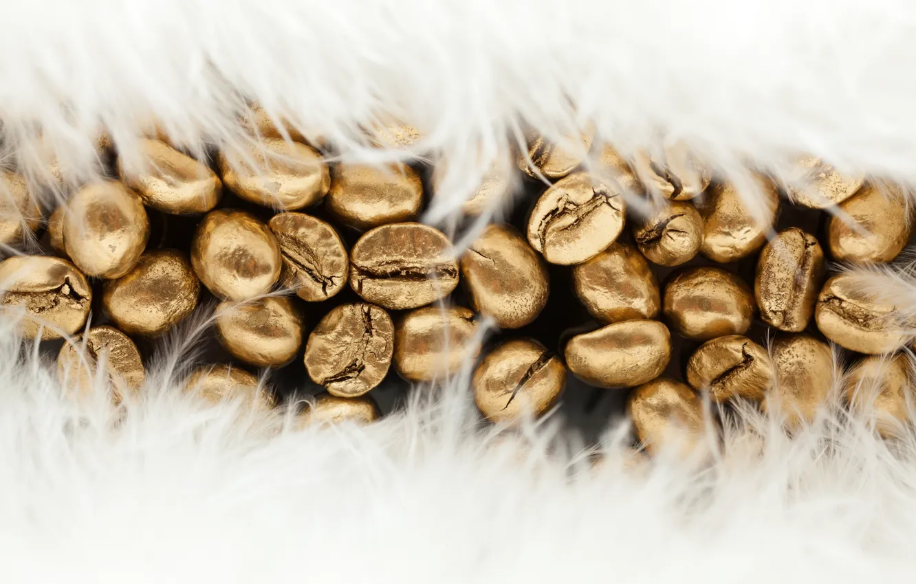 Photo wallpaper background, gold, coffee, texture, coffee beans