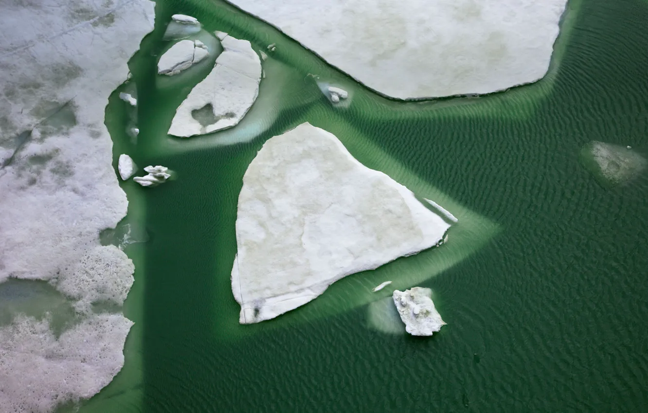 Photo wallpaper ice, winter, lake, Switzerland, Grimsel