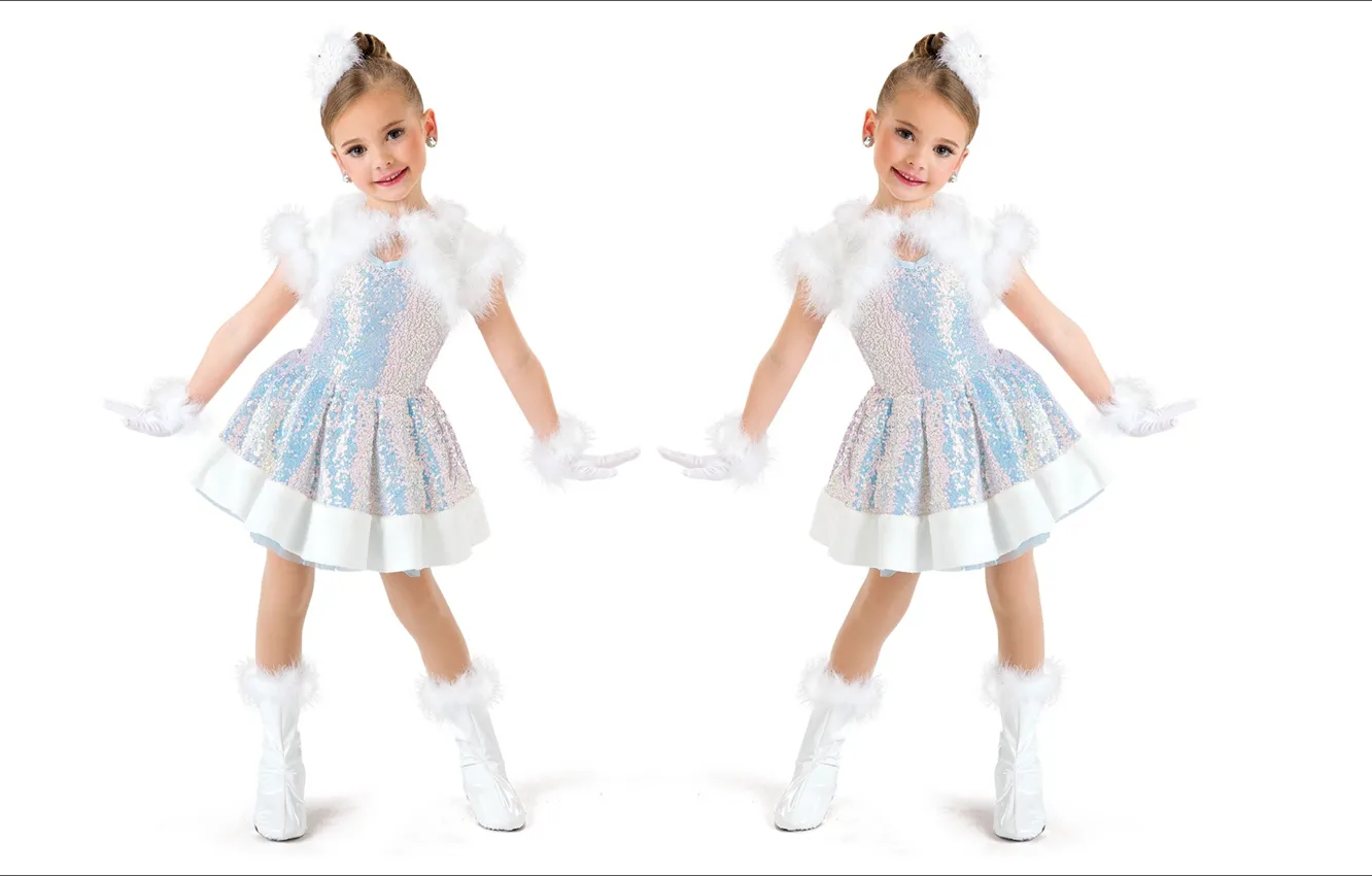 Photo wallpaper For kids, for children, girl, snowflake, Flirty, girl, pose, coguette