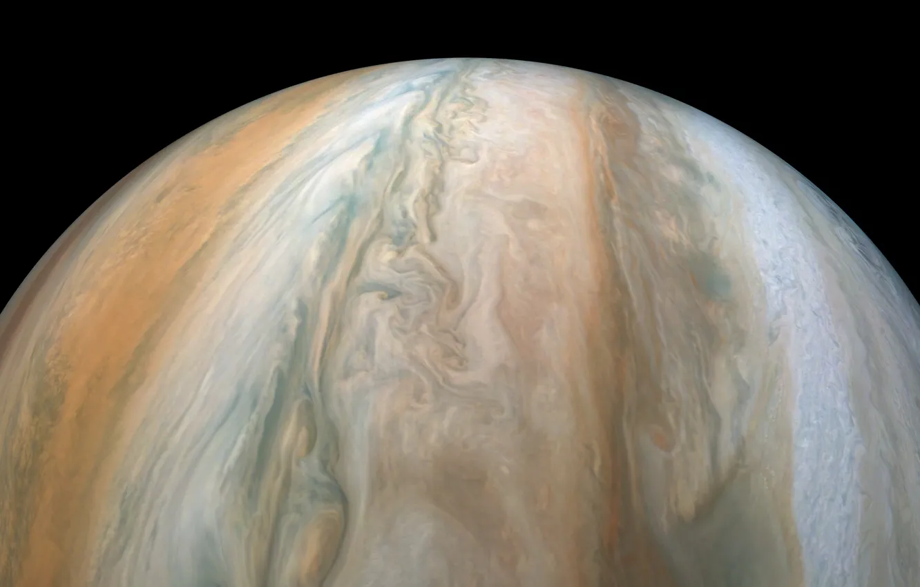 Photo wallpaper space, Jupiter, Solar system, the surface of the planet, Juno, Jupiter, Juno, Kevin M. Gill