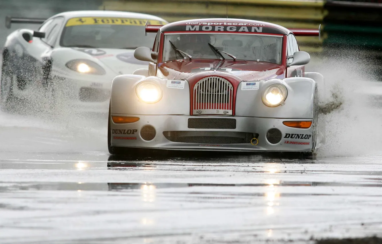 Photo wallpaper squirt, track, Race, car, Morgan, Aero 8, British GT