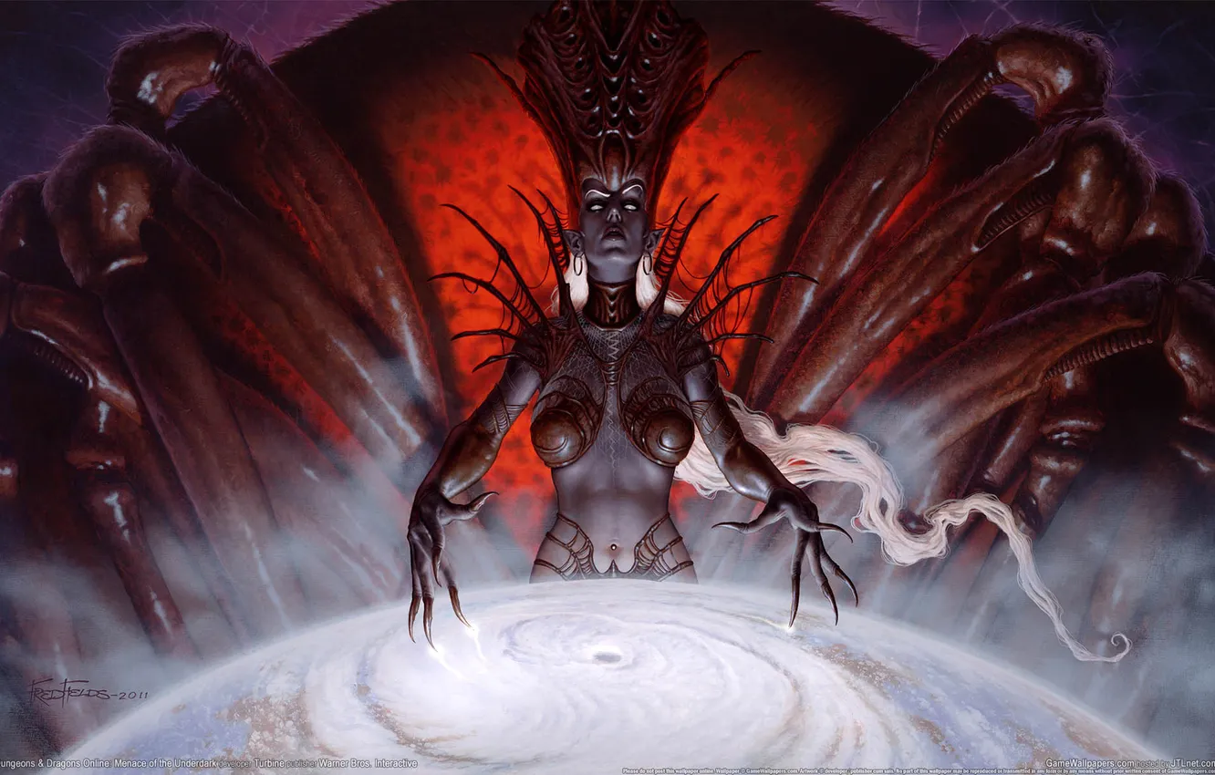 Photo wallpaper magic, the darkness, web, spider, the witch, game wallpapers, Dungeons and Dragons, D&D