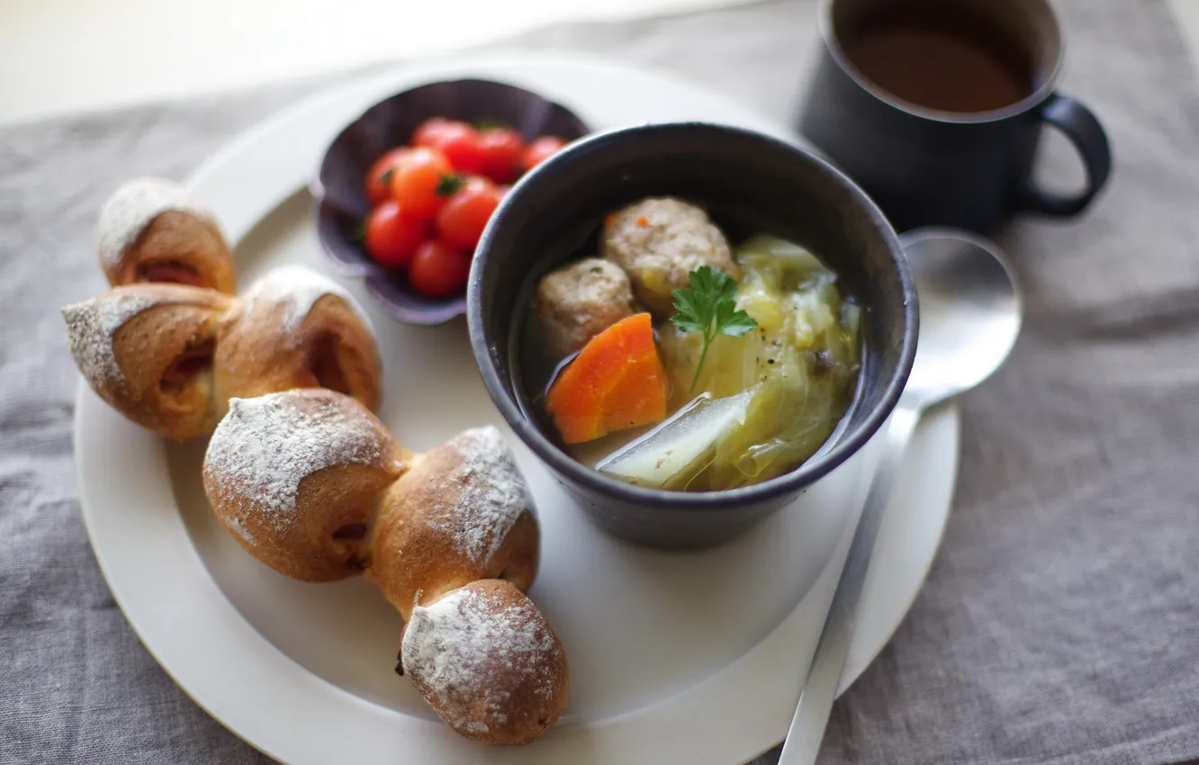 Photo wallpaper macro, food, lunch