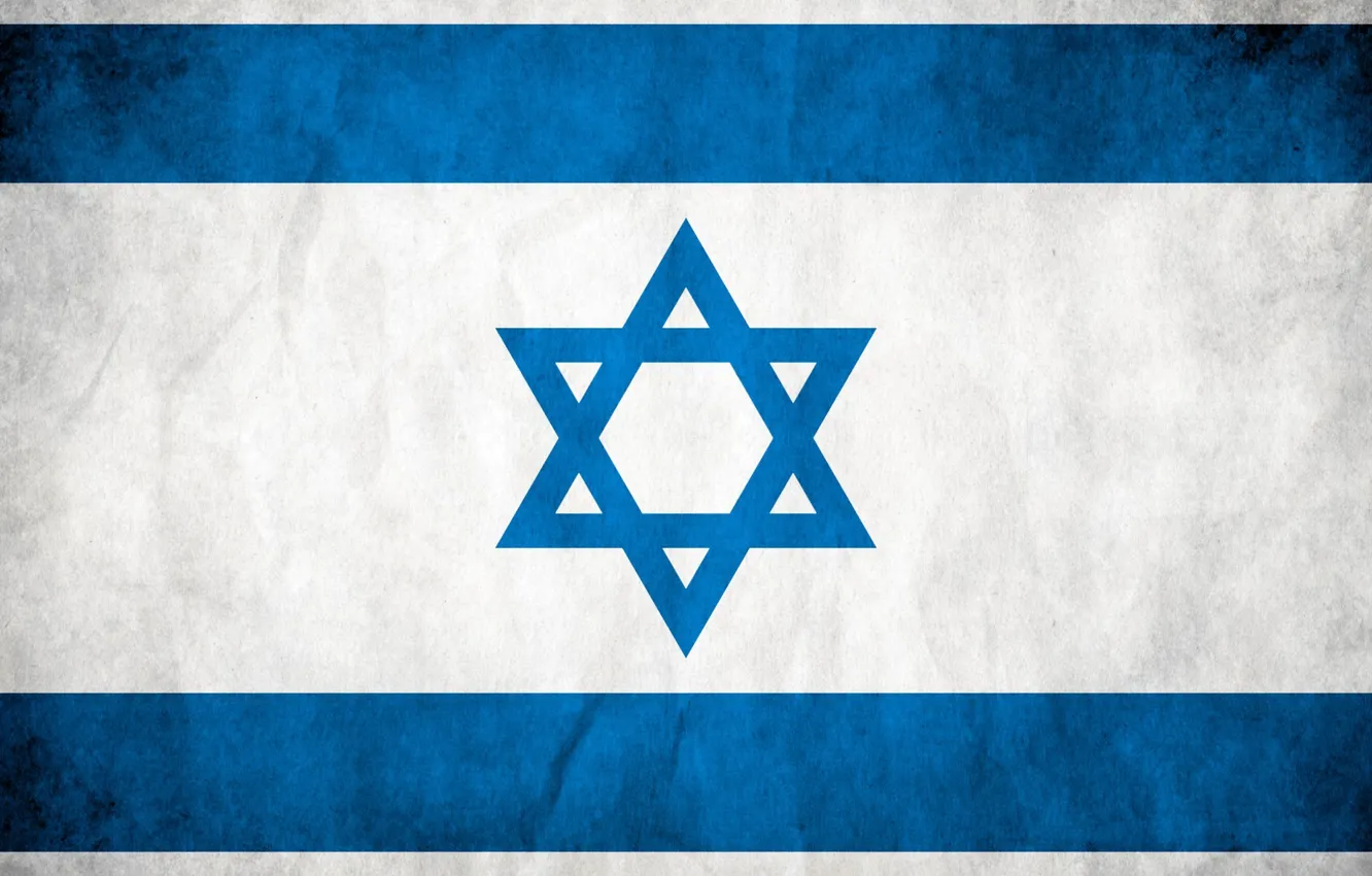 Photo wallpaper white, blue, flag, Israel, the star of David