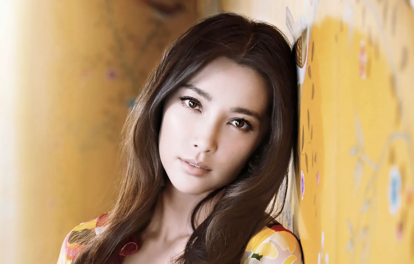 Photo wallpaper look, girl, pose, makeup, actress, hair, look, pose