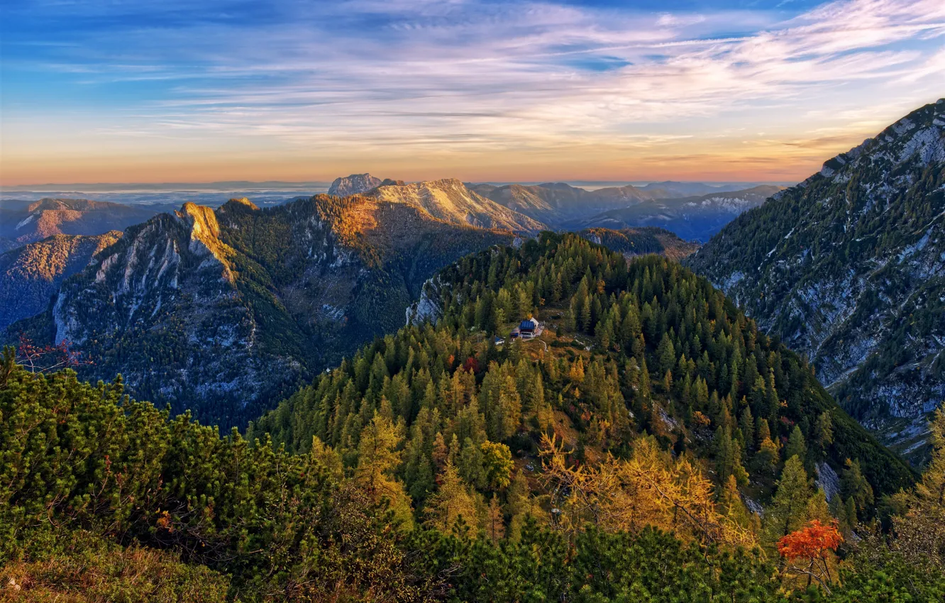 Photo wallpaper mountains, Austria, Gmunden