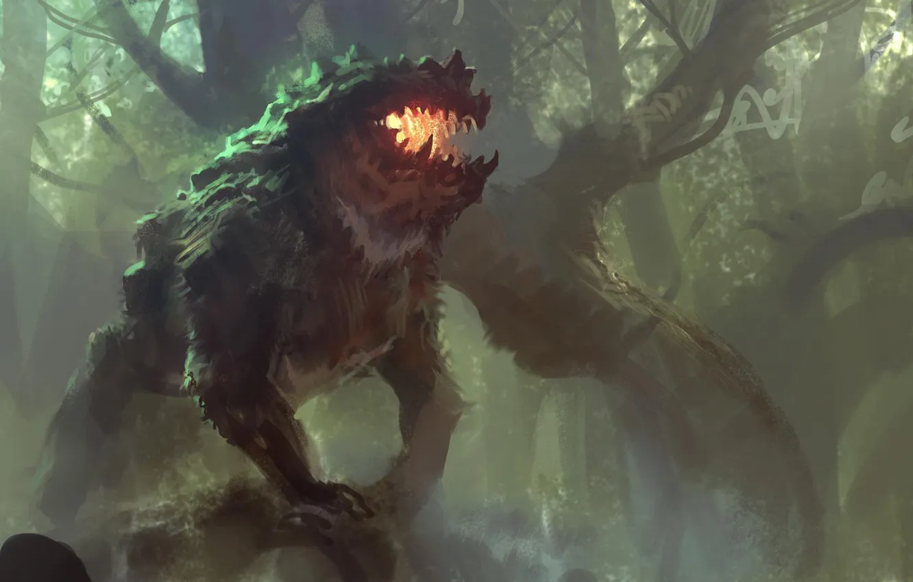 Photo wallpaper art, art, Lava dog