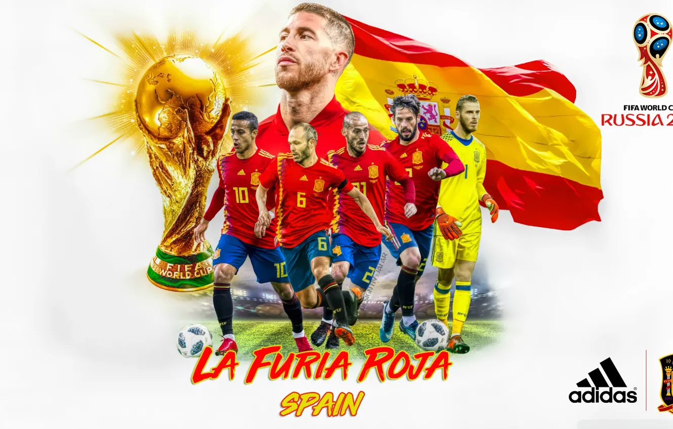 Photo wallpaper football, Spain, 2018, The World Cup