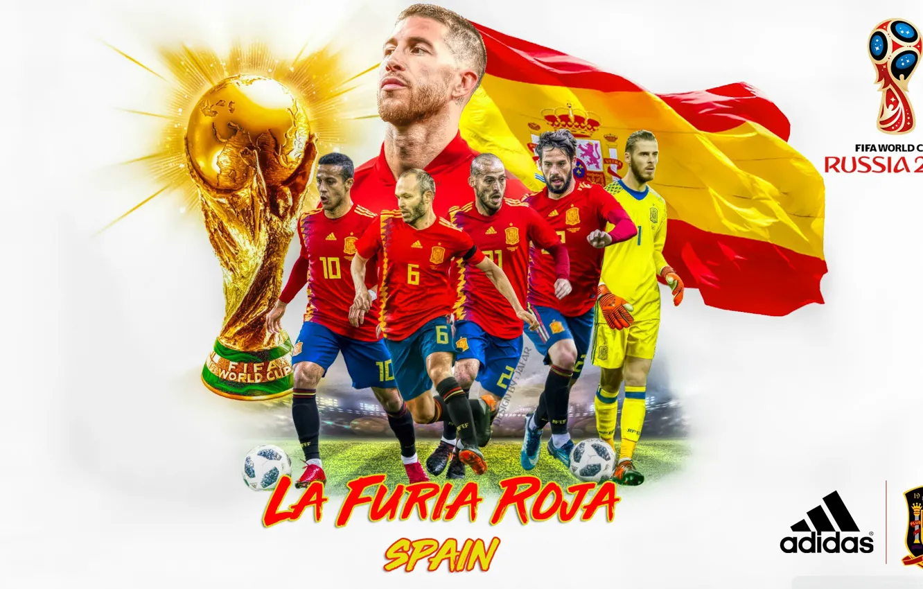 Photo wallpaper football, Spain, 2018, the world Cup