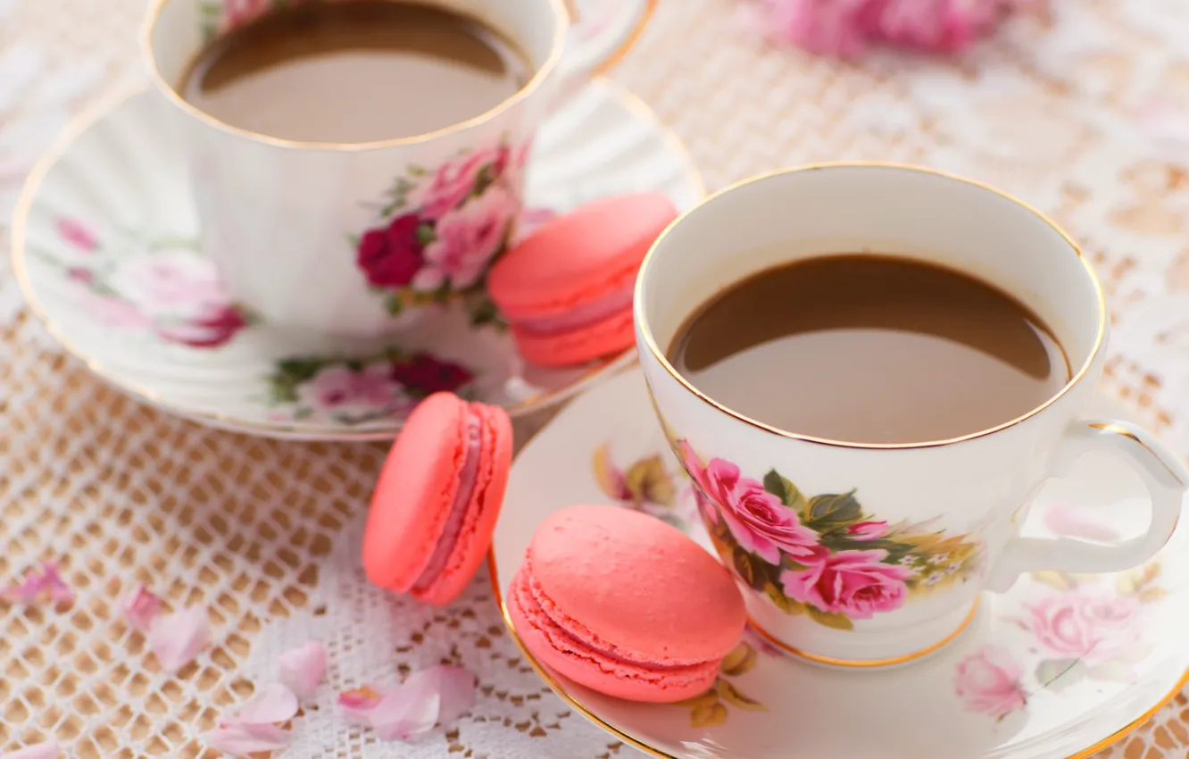 Photo wallpaper coffee, food, cookies, sweets, cream, dessert, food, cup