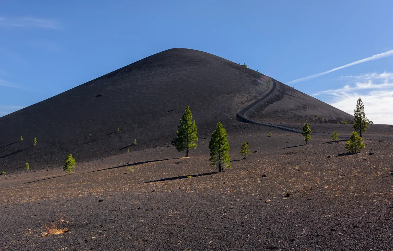 Photo wallpaper the sky, nature, Lassen Volcanic National Park