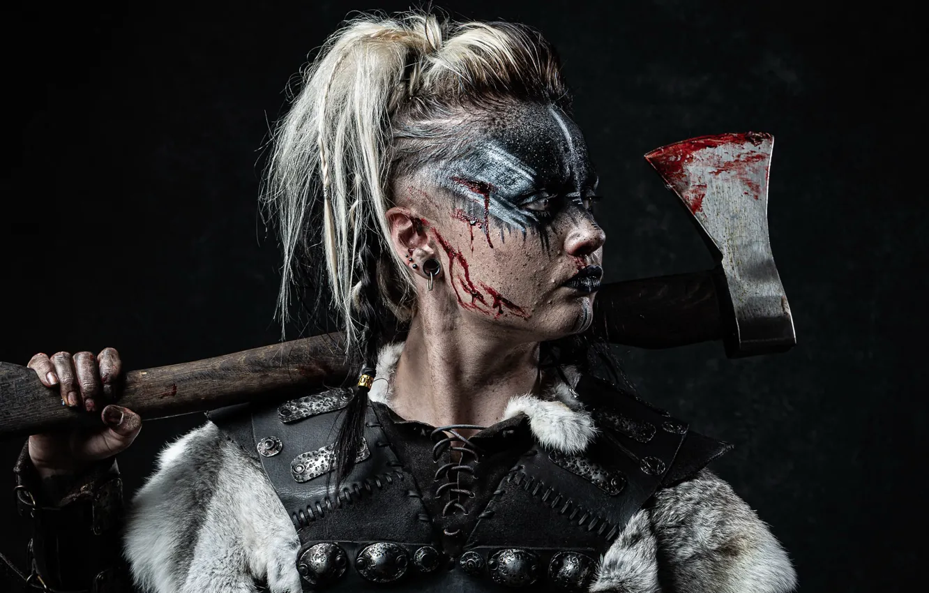 Photo wallpaper girl, Megan, axe