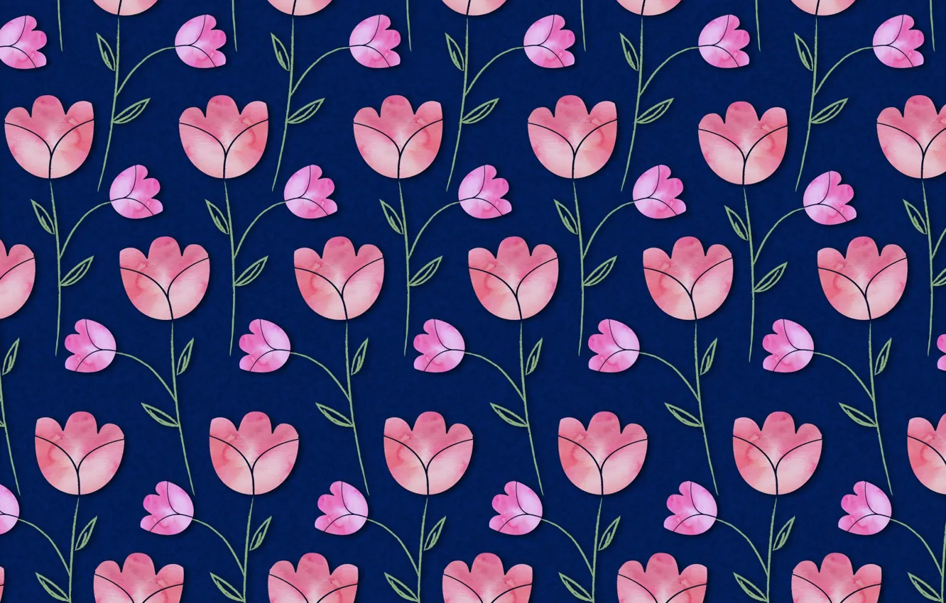 Photo wallpaper flowers, blue, background, texture, pink