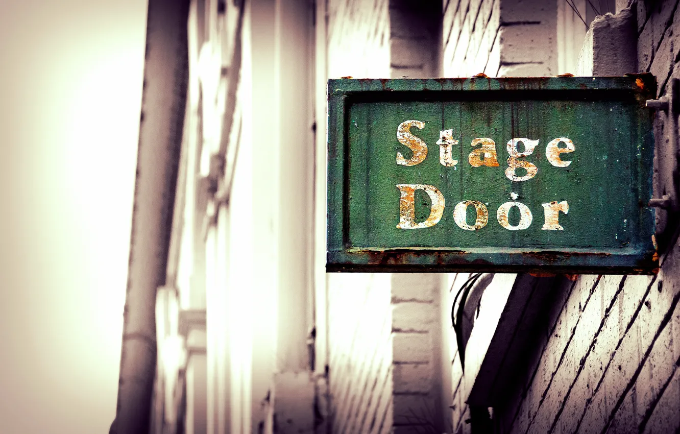 Photo wallpaper wall, sign, bokeh, Liverpool, Theatre, Playhouse, Stage door of the Liverpool Playhouse Theatre