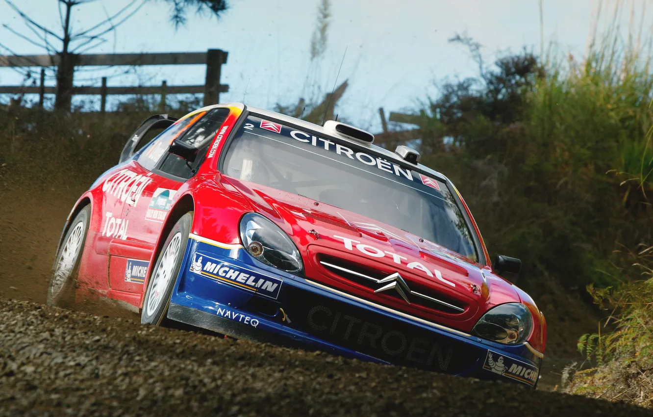 Photo wallpaper machine, auto, sport, logo, Citroen, The hood, Citroen, WRC