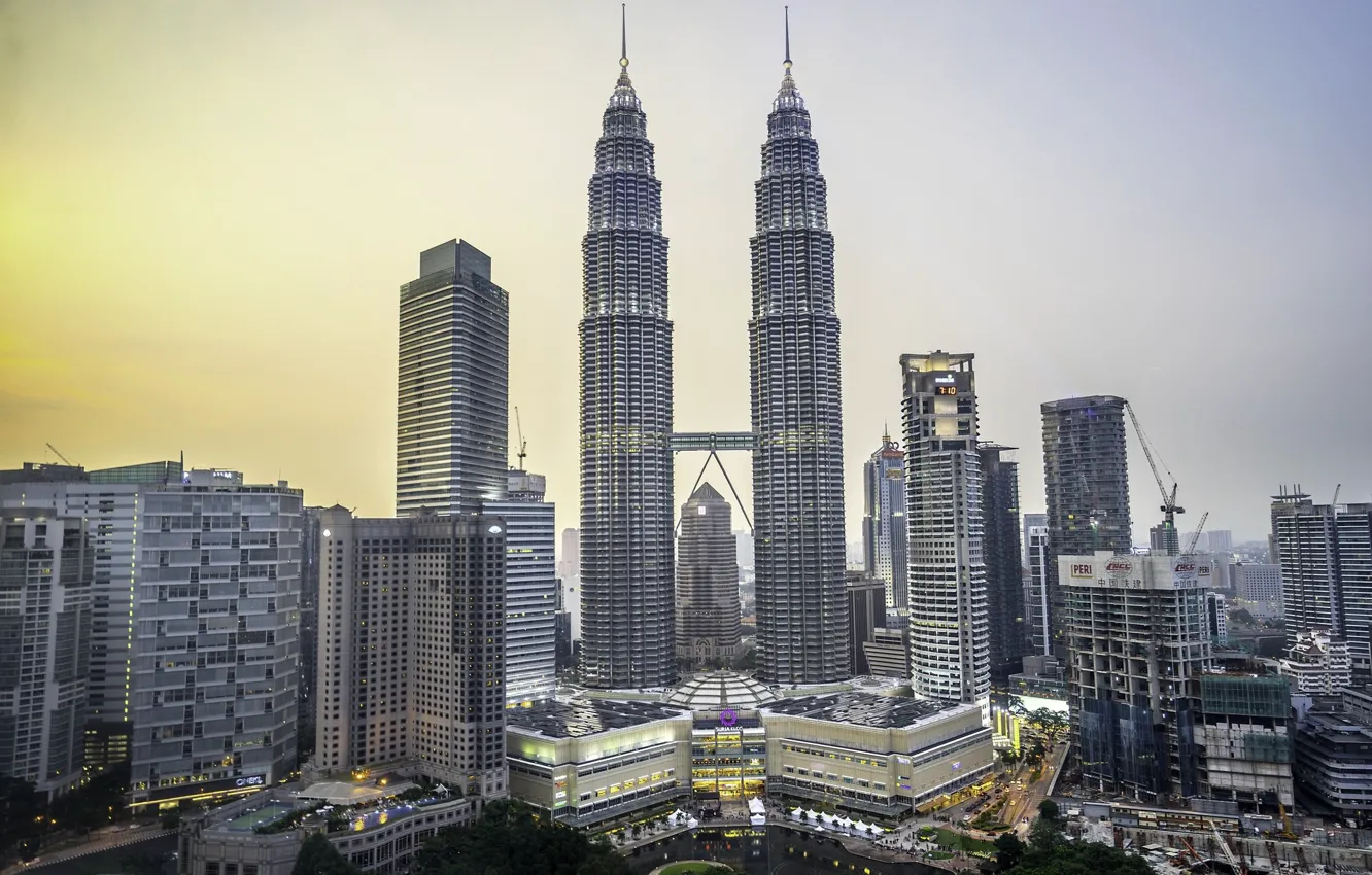 Photo wallpaper the city, tower, day, Malaysia, Kuala Lumpur