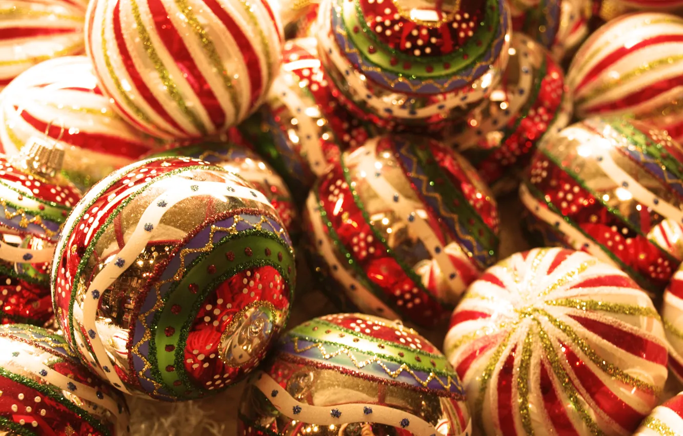 Photo wallpaper holiday, new year, happy new year, Christmas decorations, Christmas Wallpaper, christmas balL, Christmas balls