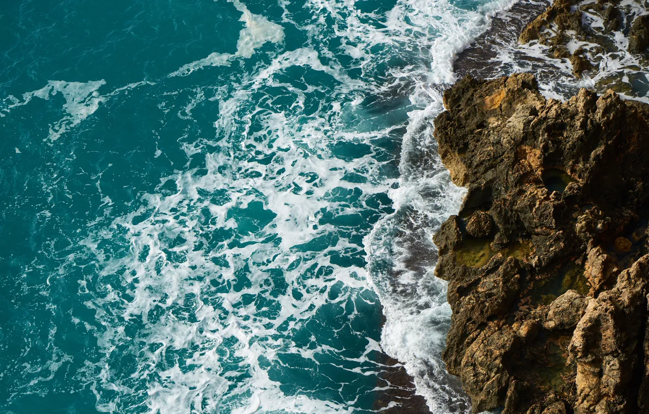 Photo wallpaper wave, landscape, the ocean, rocks, surf, waves, ocean, landscape