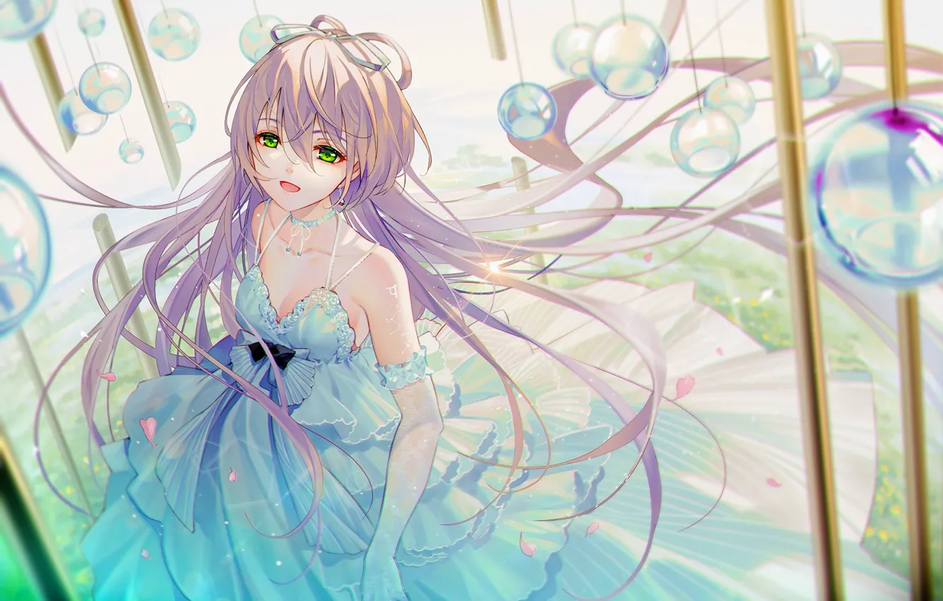 Photo wallpaper girl, joy, smile, dress, Vocaloid, Vocaloid, Luo Tianyi