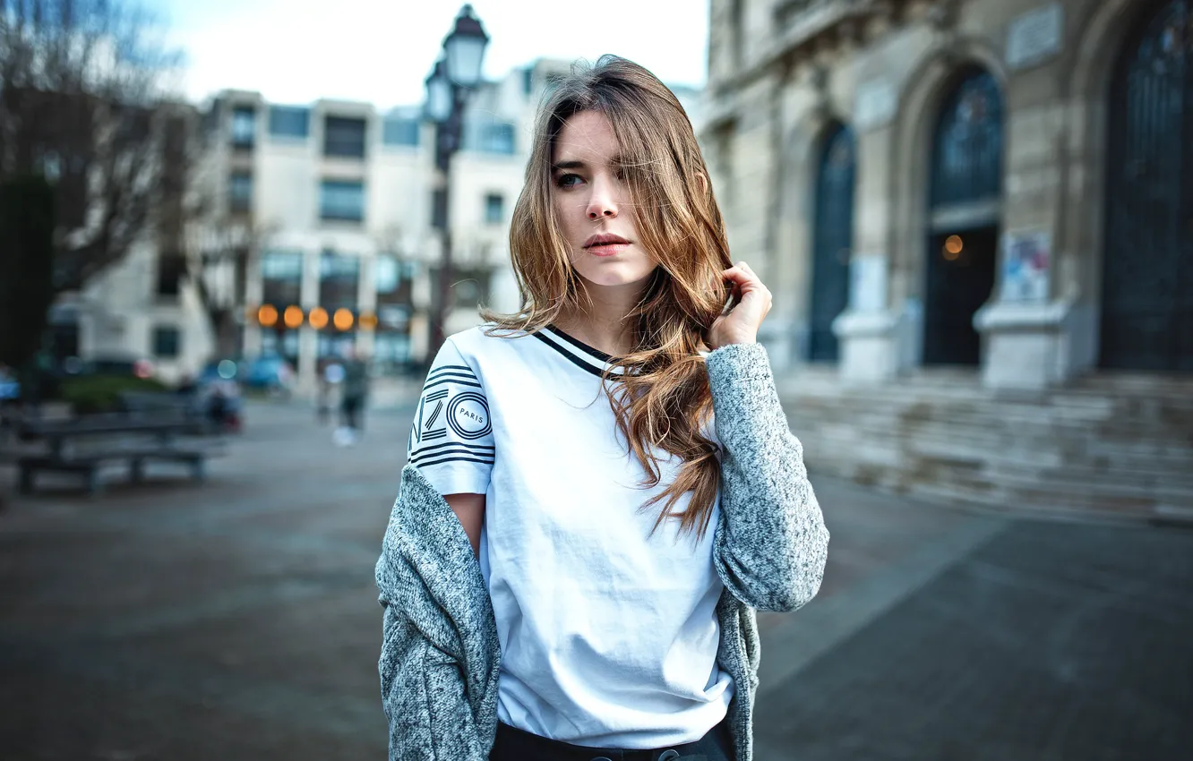 Photo wallpaper look, the city, Paris, sponge, Natalia Ostrofsky