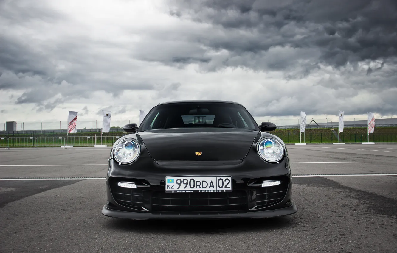 Photo wallpaper 911, Porsche, Front, Black, Almaty