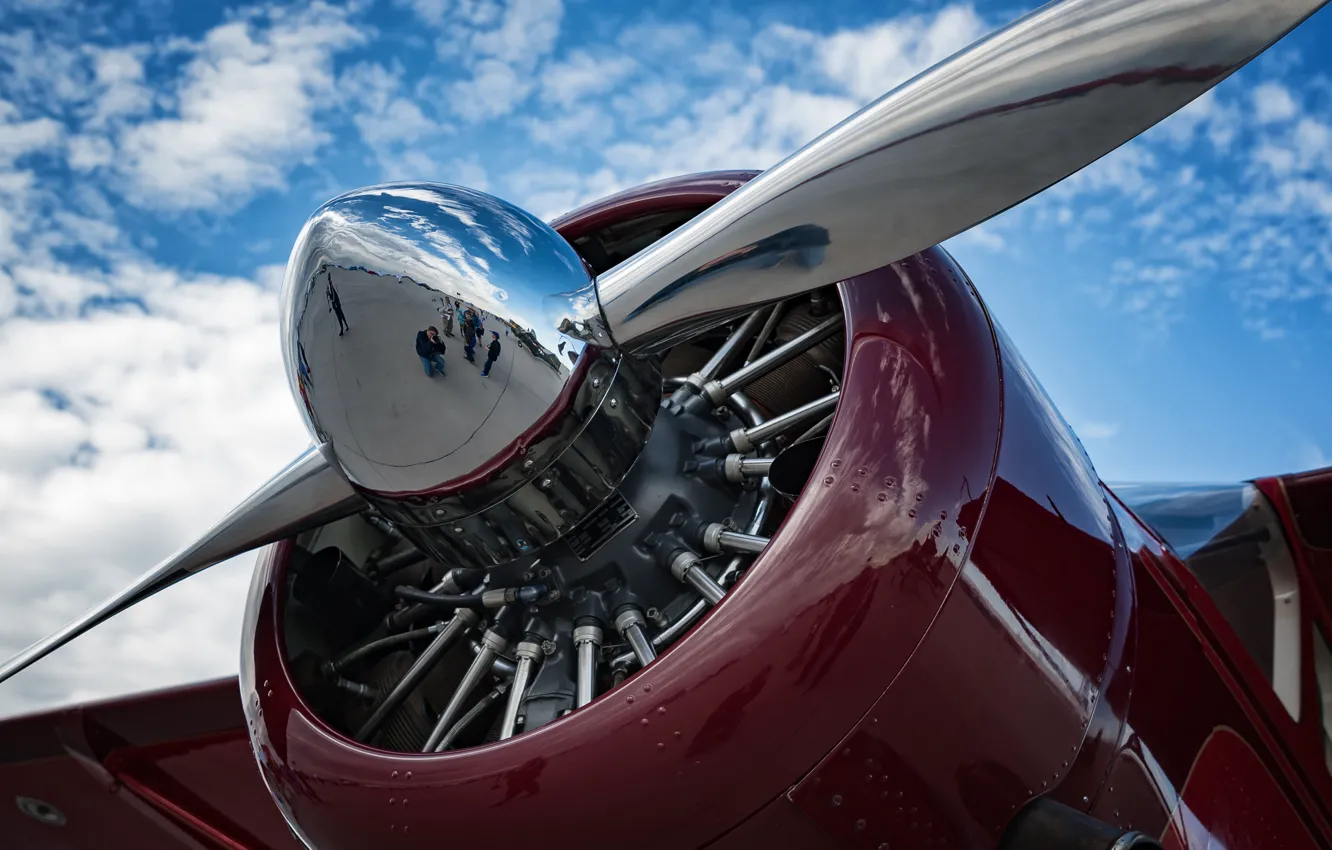 Photo wallpaper the sky, propeller, the plane