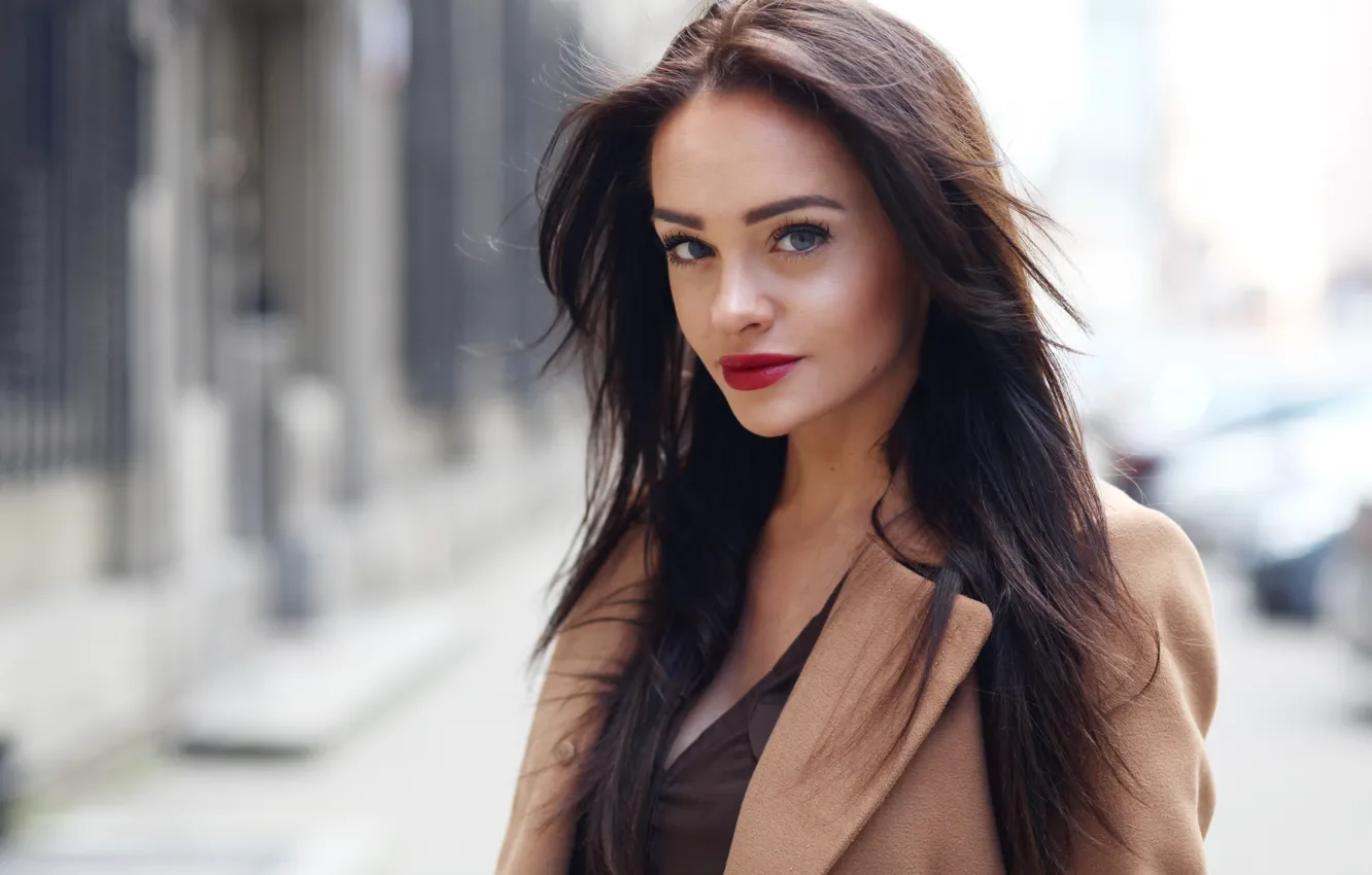 Photo wallpaper eyes, look, face, actress, brunette, lips, sexy, beautiful