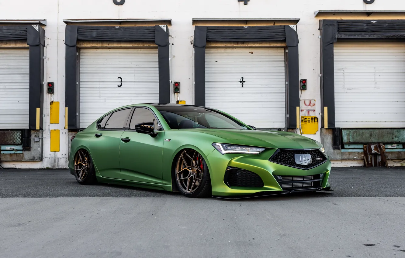 Photo wallpaper green, Type S, Acura, Garage, TLX, Acura TLX