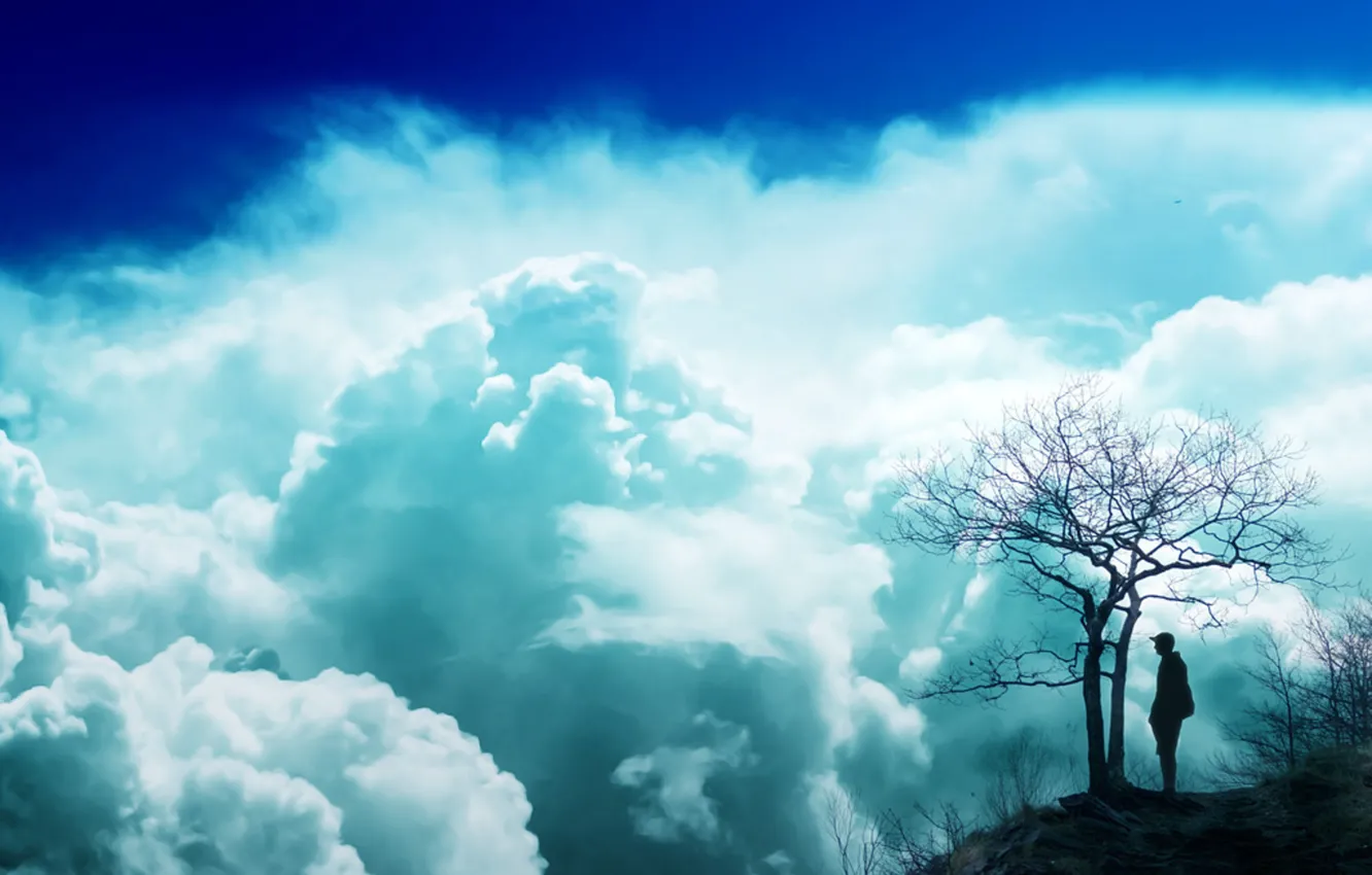 Photo wallpaper dream, clouds, blue sky