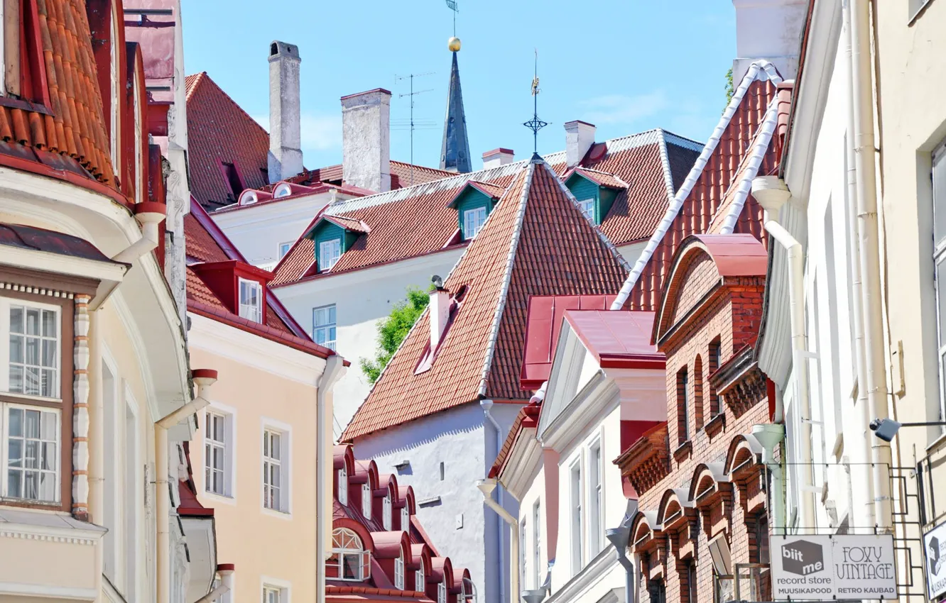 Photo wallpaper street, home, Estonia, Tallinn, flavor