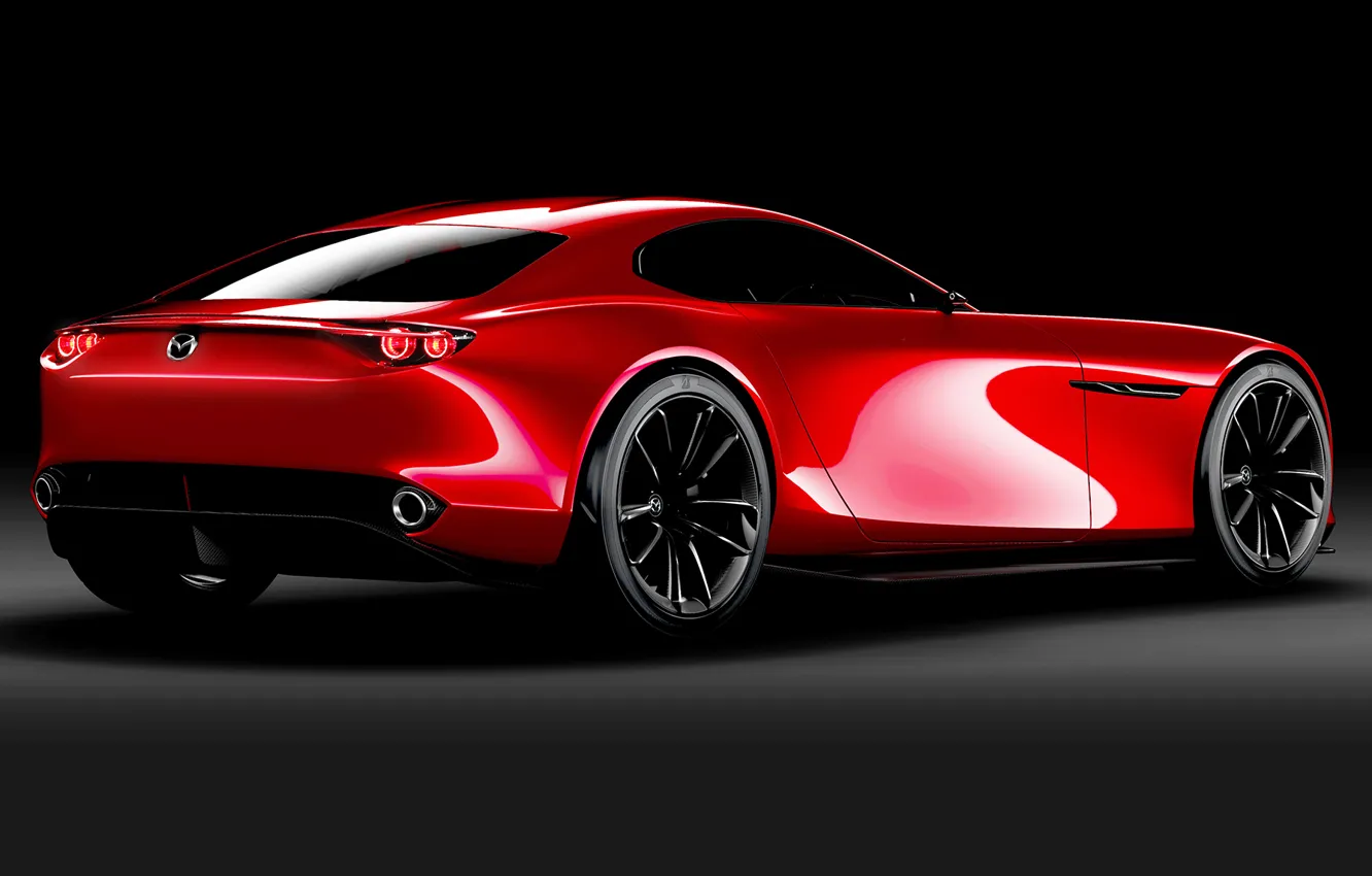 Photo wallpaper red, Car, the dark background, Mazda RX-Vision