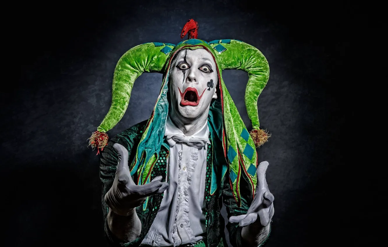 Photo wallpaper Joker, grimace, jester