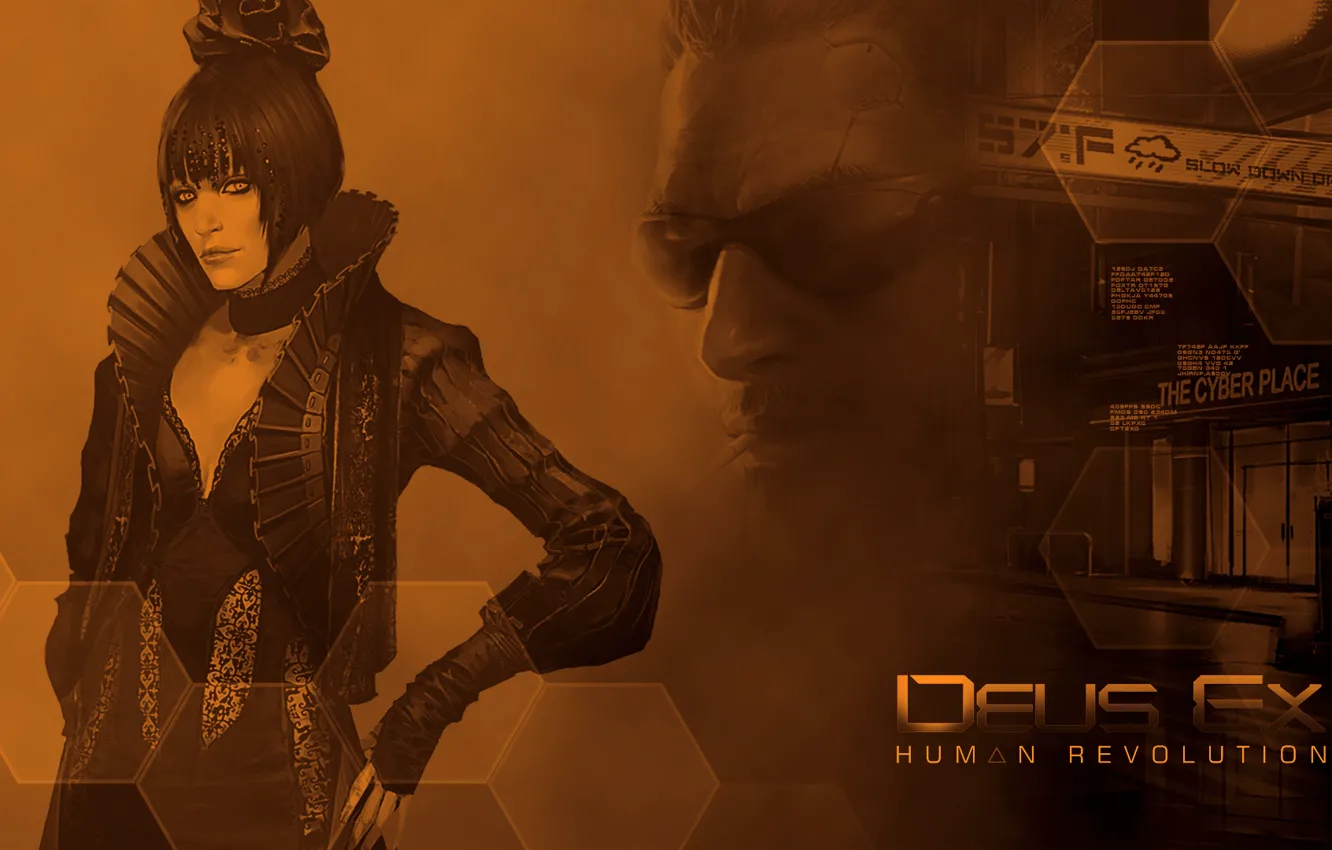 Photo wallpaper deus ex, Adam Jensen, Eliza Cassan
