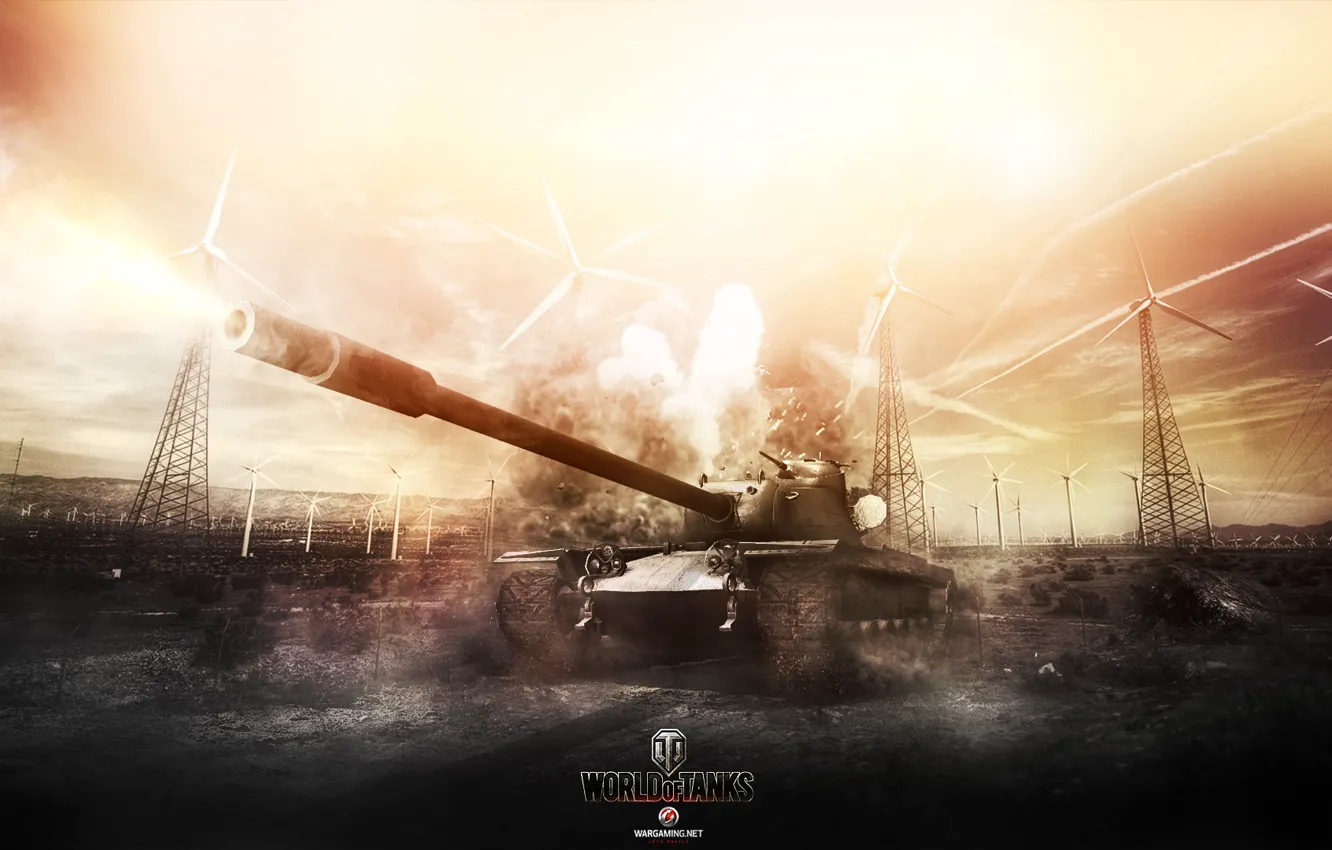 Photo wallpaper Game, World of Tanks, T110E5, FuriousGFX