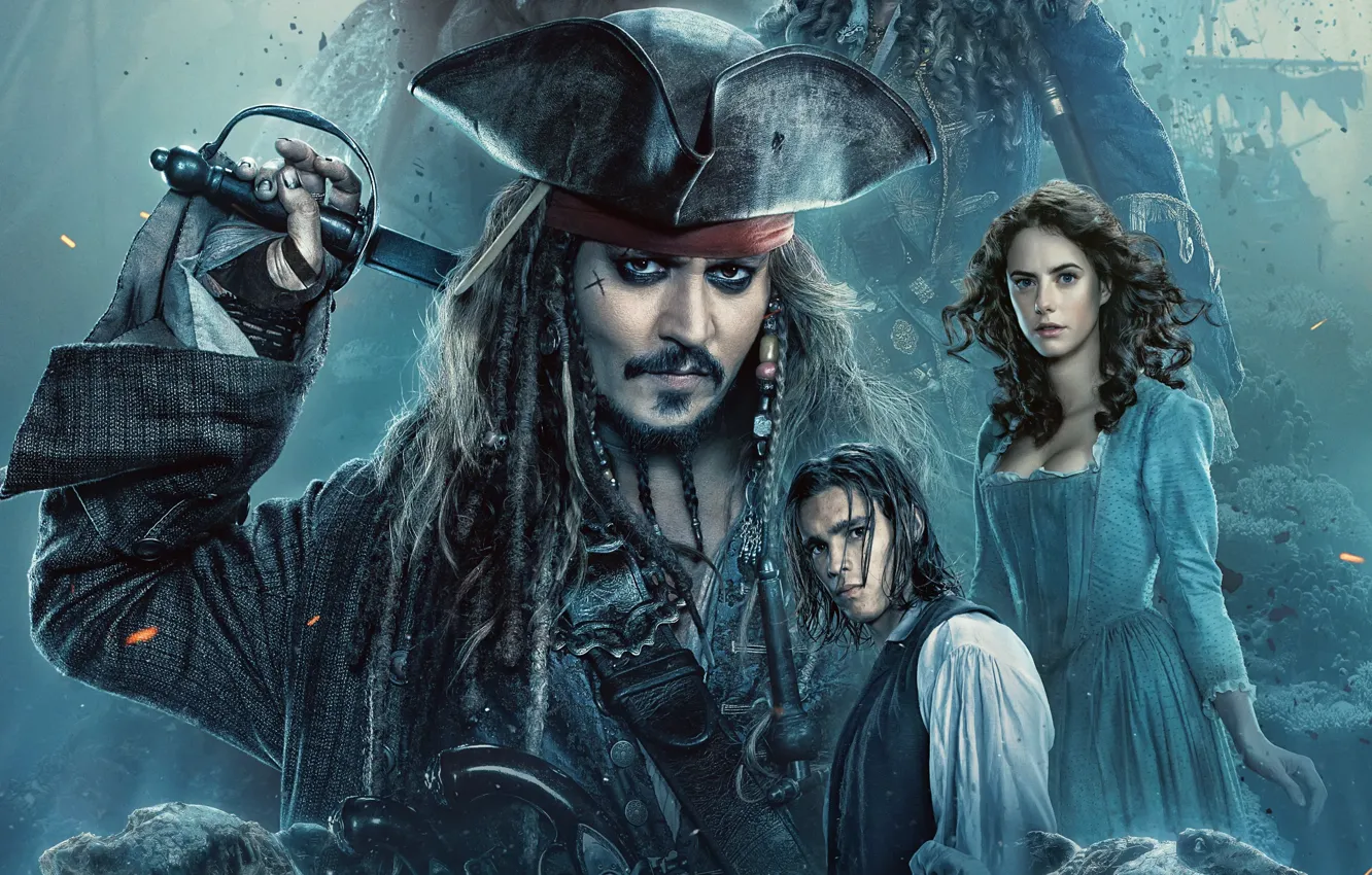 Photo wallpaper pirate, Johnny Depp, Pirates of the Caribbean