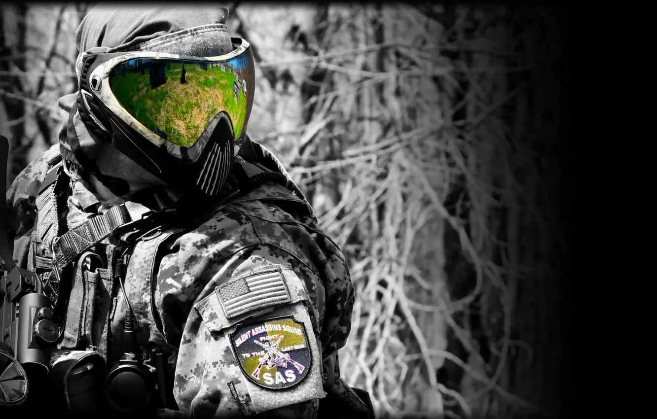 Photo wallpaper weapons, mask, soldiers, Army, soldier, SAS, SAS, British army
