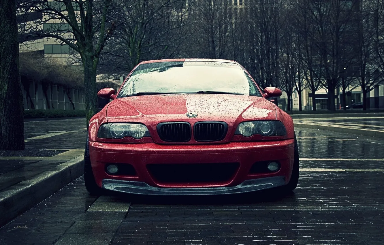 Photo wallpaper BMW, Red, Car, IsaaKaRs