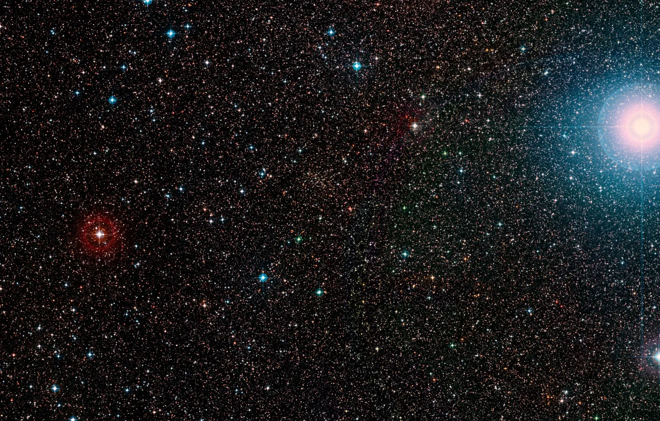 Photo wallpaper Star, Stars, Constellation Vela, Digitized Sky Survey 2, DSS 2, Wide-field view, Multiple star system, …