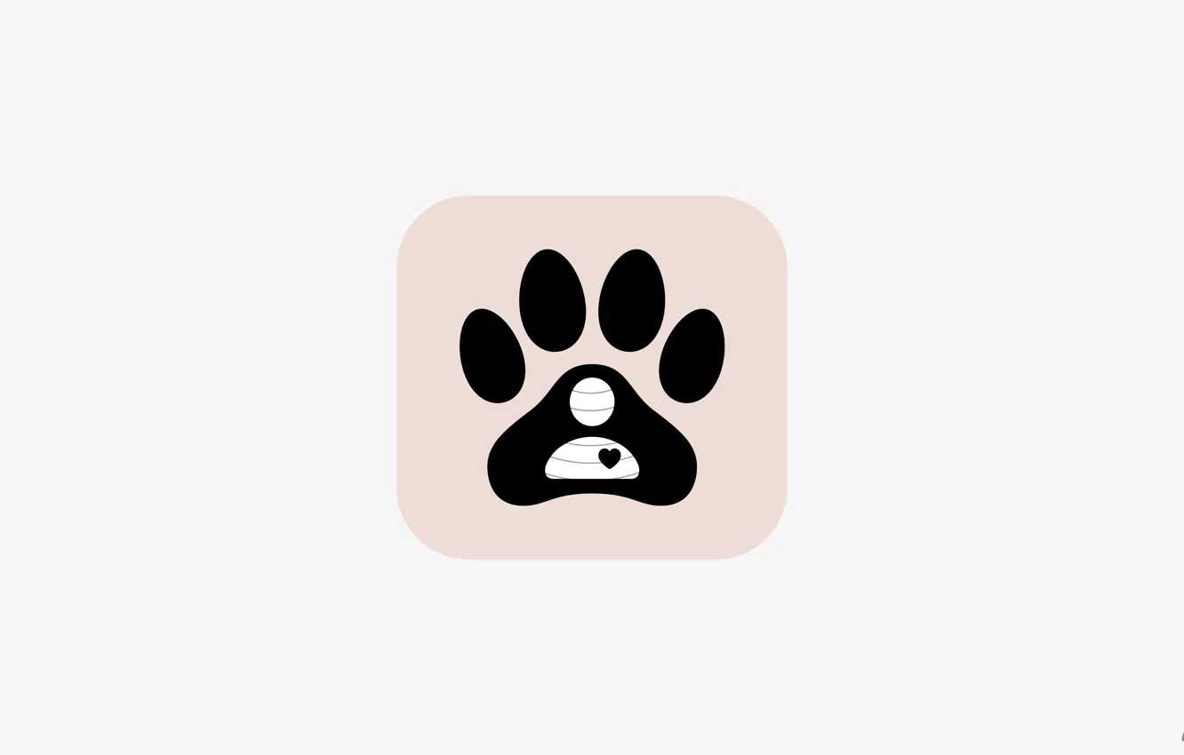 Photo wallpaper love, animal, people, minimalism Wallpaper