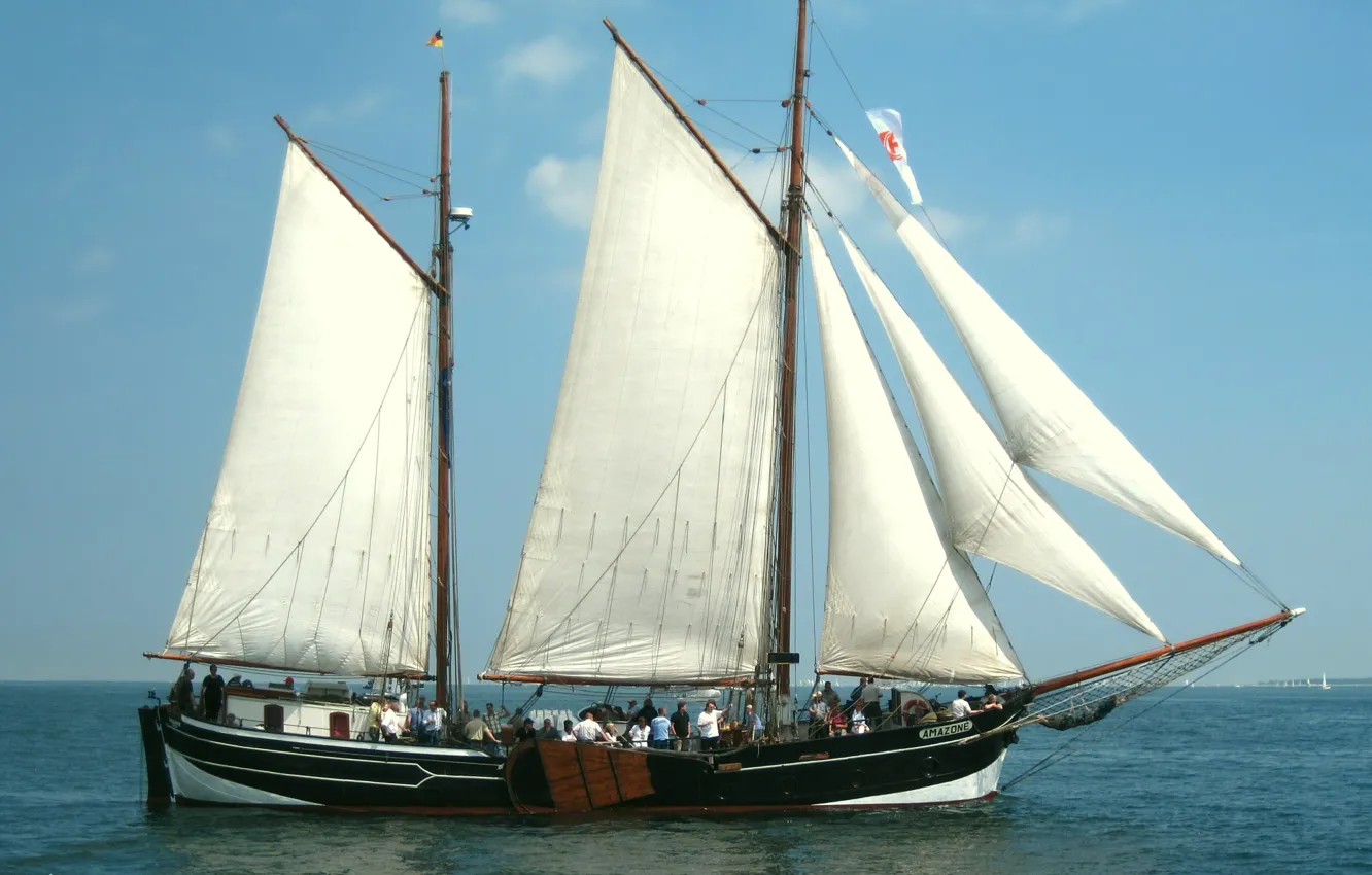 Photo wallpaper sea, the sky, sailboat