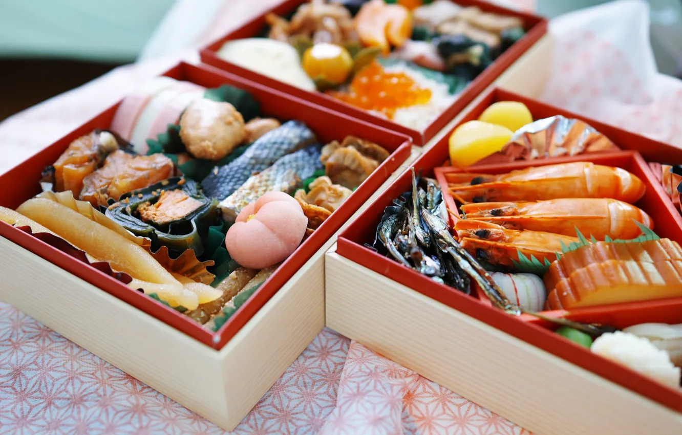 Photo wallpaper food, fish, shrimp, seafood
